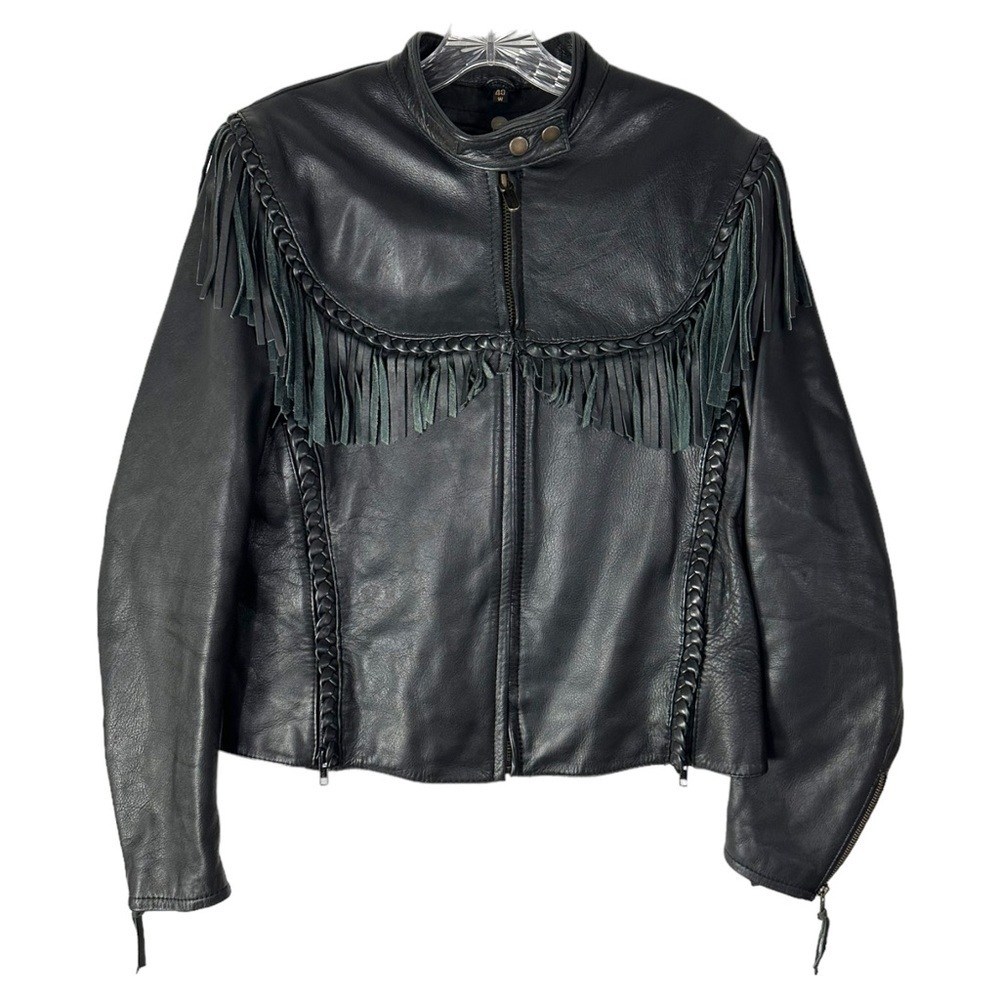 Harley-Davidson Willie G Leather Angel Wings Motorcycle Jacket SZ 40
